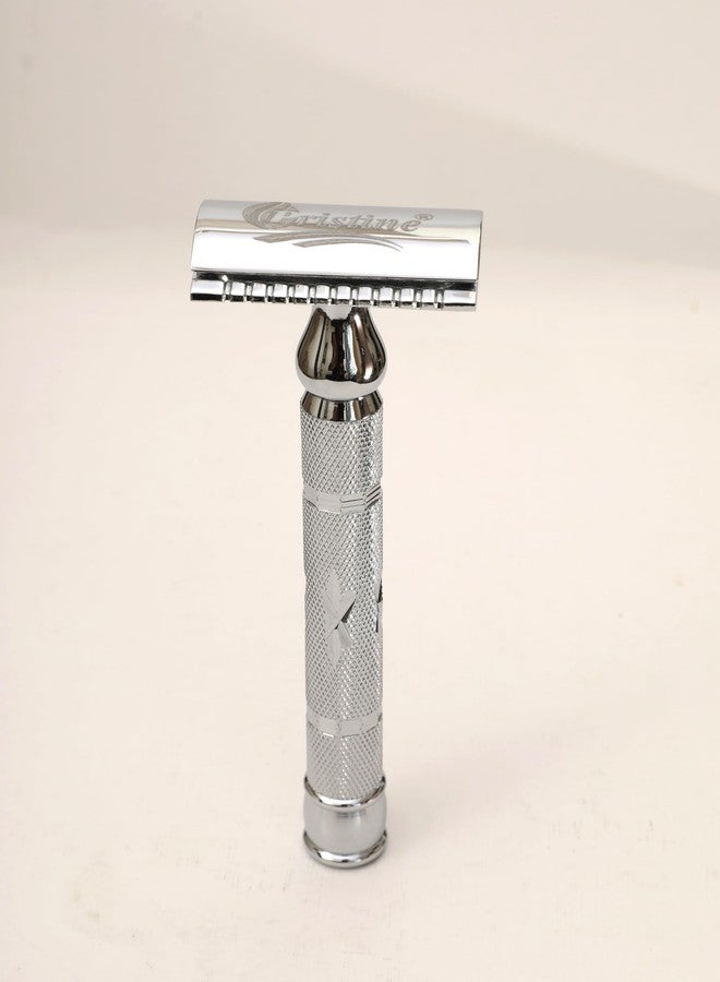 بريستين ماكينة حلاقة رجالية آمنة ذات حدين من بريستين - كروم PS-15 (مشط دقيق) - Image 3